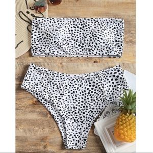 ✨3/$30✨Zaful Bandeau Leopard Bikini